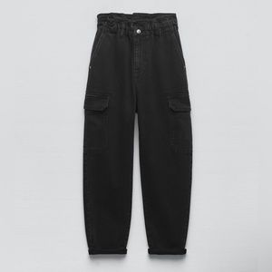 Zara High Rise Z1975 Paperbag Cargo Pants